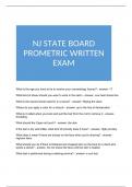 NJ STATE BOARD PROMETRIC WRITTEN EXAM