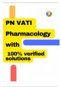 PN VATI Pharmacology with 100% verified solutions 2024