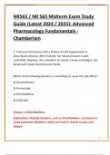 NR565 / NR 565 Midterm Exam Study Guide (Latest 2024 / 2025): Advanced Pharmacology Fundamentals - Chamberlain