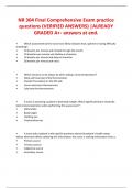 NR 304 Final Comprehensive Exam practice  questions (VERIFIED ANSWERS) |ALREADY  GRADED A+- answers at end.