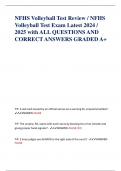 NFHS Volleyball Test Review / NFHS Volleyball Test Exam Latest 2024 / 2025 with ALL QUESTIONS AND CORRECT ANSWERS GRADED A+