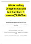 NFHS Coaching Volleyball: quiz and test Questions & answers(GRADED A)