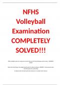 NFHS Volleyball Examination COMPLETELY SOLVED!!!