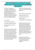 HESI RN MEDICAL SURGICAL EXAM PACK 2024 QUESTIONS AND ANSWERS GRADED A