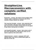 StraighterLine Macroeconomics with complete verified solutions