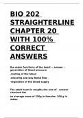 BIO 202 STRAIGHTERLINE CHAPTER 20 WITH 100- CORRECT ANSWERS