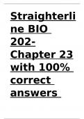 Straighterline BIO 202-Chapter 23 with 100- correct answers already graded A+