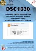 DSC1630 Assignment 3 (COMPLETE ANSWERS) Semester 2 2024 (234683) - DUE 5 September 2024