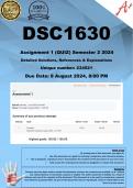 DSC1630 Assignment 1 (COMPLETE ANSWERS) Semester 2 2024 (234521)- DUE 8 August 2024