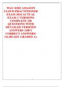 WGU D282 AMAZON  CLOUD PRACTITIONER  EXAM 2024 ACTUAL  EXAM 2 VERSIONS  COMPLETE 250  QUESTIONS WITH  DETAILED VERIFIED  ANSWERS (100%  CORRECT ANSWERS)  /ALREADY GRADED A+