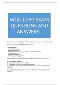 WGU C790 EXAM QUESTIONS AND ANSWERS  