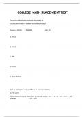 COLLEGE MATH PLACEMENT TEST  Set up the multiplication vertically. Remember to insert a place holder of 0 when you multiply 416 by 7.  Answer is 29,120. -        ANSWER                                 416 × 70 =