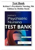 Keltner’s Psychiatric Nursing, 9th Edition Test Bank by Debbie Steele |Chapter 1-36 | All Chapters