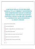 CHEM 103 FINAL EXAM 2024-2025  WITH ACTUAL CORRECT QUESTIONS  AND VERIFIED DETAILED ANSWERS  |FREQUENTLY TESTED QUESTIONS  AND SOLUTIONS |ALREADY GRADED  A+|NEWEST|GUARANTEED PASS  |LATEST UPDATE