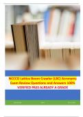 NCCCO Lattice Boom Crawler (LBC) Acronyms Exam Review Questions and Answers 100% VERIFIED PASS ALREADY A GRADE