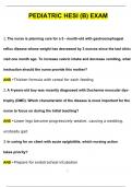 Pediatria Hesi B Questions and Answers (2024 / 2025) (Verified Answers)