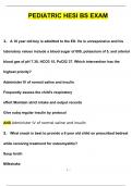 Pediatric HESI BS Questions and Answers (2024 / 2025) (Verified Answers)