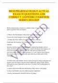 HESI PHARMACOLOGY ACTUAL  EXAM 55 QUESTIONS AND CORRECT ANSWERS (VERIFIED) SERIES 2024/2025