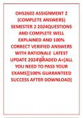 OHS2602 ASSIGNMENT 2 (COMPLETE ANSWERS) SEMESTER 2 2024QUESTIONS AND COMPLETE WELL EXPLAINED AND 100% CORRECT VERIFIED ANSWERS WITH RATIONALE  LATEST UPDATE 2024 GRADED A+[ALL YOU NEED TO PASS YOUR EXAMS][100% GUARANTEED SUCCESS AFTER DOWNLOAD]