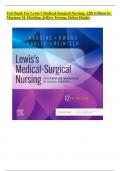 Test Bank For Lewis's Medical-Surgical Nursing, (12th Edition) by Mariann M. Harding, Jeffrey Kwong, Debra Hagler|| ALL NEW 2024