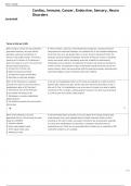  Cardiac, Immune, Cancer, Endocrine, Sensory, Neuro Disorders       Terms in this set (165)  While caring for a client who has sustained a myocardial infarction, the nurse notes 8 premature ventricular contractions in 1 minute on the cardiac monitor. The 