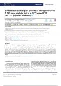 Δ-machine learning for potential energy surfaces: A PIP approach to bring a DFT-based PES to CCSD(T) level of theory Cite as: J. Chem. Phys. 154, 051102 (2021); doi: 10.1063/5.003830