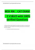 NUR 106 HESI RN CAT V1 and V2 Questions With Correct Answers