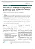 Implementation of a blended learning approach to teaching evidence based practice: a protocol for a mixed methods study