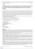 Simulation-Based Learning Supported by Technology to Enhance Critical Thinking in Nursing Students: Protocol for a Scoping Review