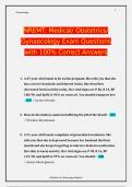 NREMT: Medical/ Obstetrics/ Gynaecology Exam Questions with 100% Correct Answers