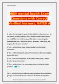 HESI mental health Exam Questions with Correct Verified Answers, RATED A