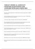 TODAY'S MEDICAL ASSISTANT CHAPTER 44 QUESTIONS AND ANSWERS WITH SOLUTIONS 2024