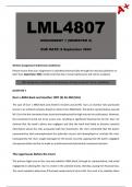 LML4807 Assignment 1 (Detailed Answers) Semester 2 - Due 9 September 2024