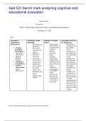 Spd 531 bench mark analyzing cognitive and educational evaluation