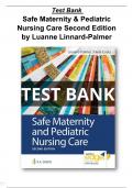 Safe Maternity & Pediatric Nursing Care Second Edition Test Bank  by Luanne Linnard-Palmer  All Chapters (1-38) | A+ ULTIMATE GUIDE