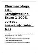 Pharmacology 101 Straighterline Exam 1 100- correct answers(graded A+)