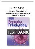 Porth's Essentials of Pathophysiology 5th Edition Test Bank by Tommie L Norris All Chapters (1-46) | A+ ULTIMATE GUIDE