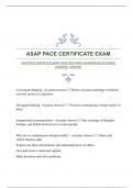 ASAP PACE CERTIFICATE EXAM 20242025 WITH GUARANTEED ACCURATE ANSWERS |VERIFIED