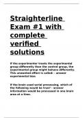 Straighterline Exam -1 with complete verified solutions