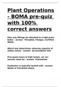 Plant Operations - BOMA pre-quiz with 100- correct answers