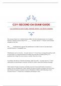 C211 SECOND OA EXAM GUIDE |VERIFIED UPDATE |ACCURATE ANSWERS