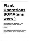 Plant Operations BOMA(answers )