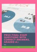 PBSO FINAL EXAM QUESTIONS WITH CORRECT ANSWERS, GRADED A+