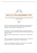 WGU C211 PRE-ASSESSMENT TEST 20242025 WITH GUARANTEED ACCURATE ANSWERS |VERIFIED