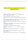      Virginia HIC Exam Questions And Answers Latest Top Score.