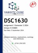 DSC1630 Assignment 3 (DETAILED ANSWERS) Semester 2 2024 - DISTINCTION GUARANTEED