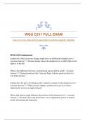 WGU C211 FULL EXAM WITH GUARANTEED ACCURATE ANSWERS |VERIFIED