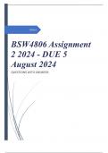 BSW4806 Assignment 2 2024 - DUE 5 August 2024