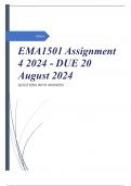 EMA1501 Assignment 4 2024 - DUE 20 August 2024