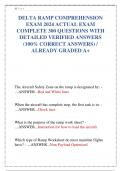 DELTA RAMP COMPREHENSION  EXAM 2024 ACTUAL EXAM  COMPLETE 300 QUESTIONS WITH  DETAILED VERIFIED ANSWERS  (100% CORRECT ANSWERS) /  ALREADY GRADED A+